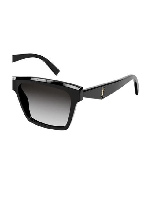 Saint Laurent White Eyewear Rectangular Frame Sunglasses