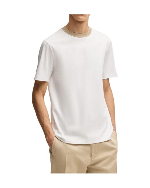 Boss White Crewneck Shortsleeve Tshirt for men