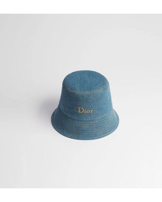 Dior Blue Teddy-D Small Brim Bucket Hat