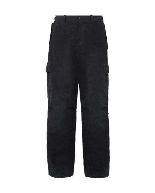 Fendi Black Patchwork Cotton Trousers for men