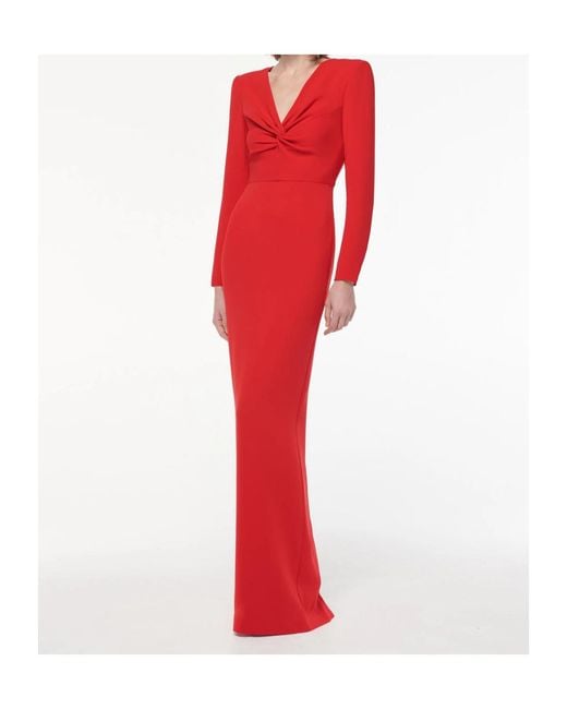 Roland Mouret Red Cady Gown