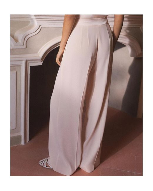 Marella Pink Pleated Wide Leg Pants