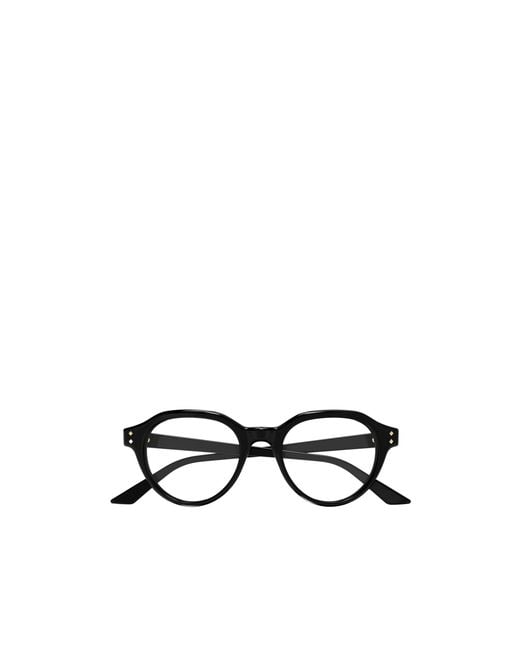 Gucci White Eyewear Round Frame Glasses for men