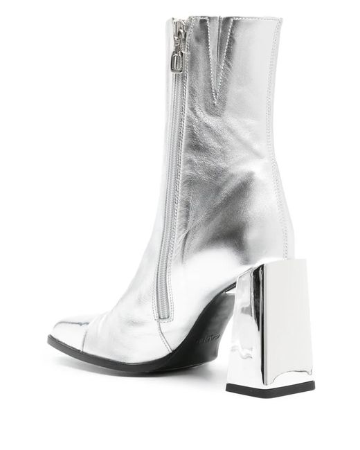 CAREL PARIS White Moon 90Mm Leather Ankle Boot