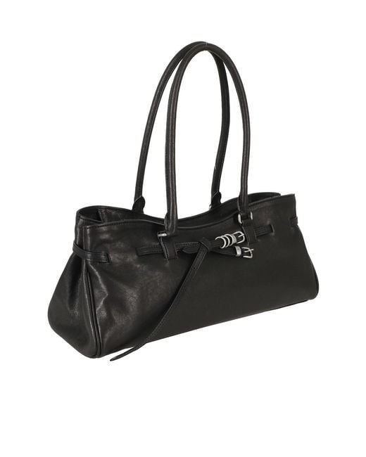 MARGE SHERWOOD Black Top Handle Handbag
