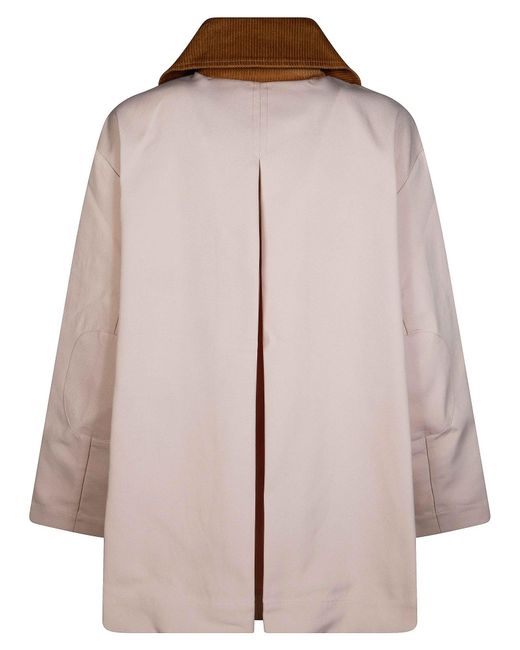 Ganni Brown Collared Long-Sleeved Casual Jacket