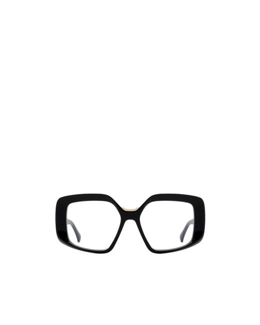 Max Mara White Square Frame Glasses