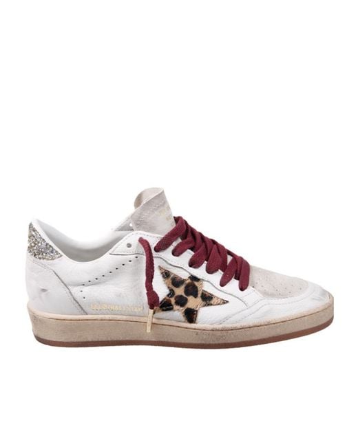 Golden Goose Deluxe Brand Pink Ball Star Glittered Sneakers