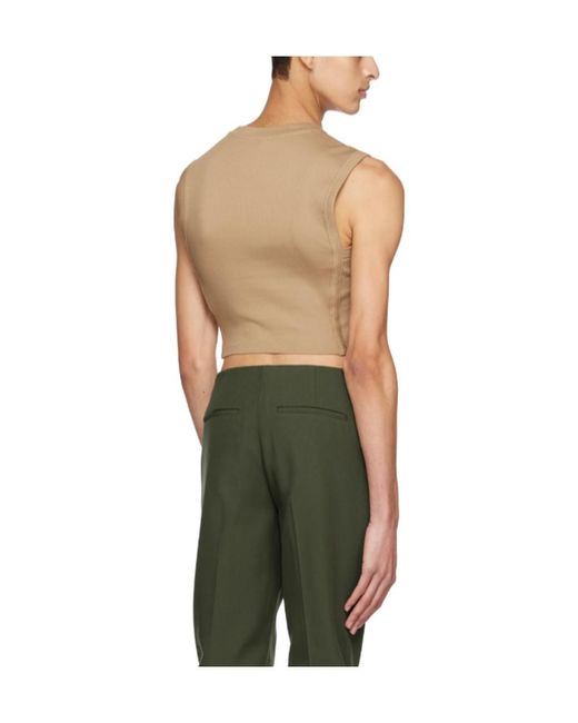 Dion Lee Green Boned-Bodice Knitted Top for men