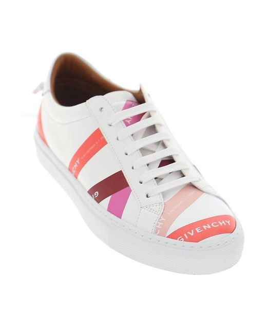 Givenchy Pink Logo Tape Low-Top Sneakers