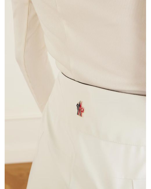 Moncler White Logo Track Pants