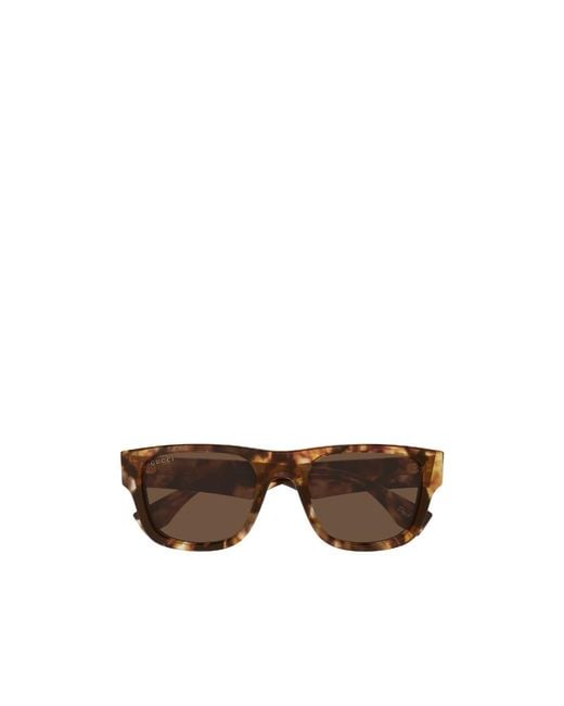Gucci Brown Eyewear Rectangular Frame Sunglasses for men