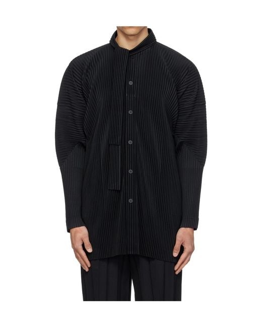 Homme Plissé Issey Miyake Black Monthly Colors February Pleated Shirt for men