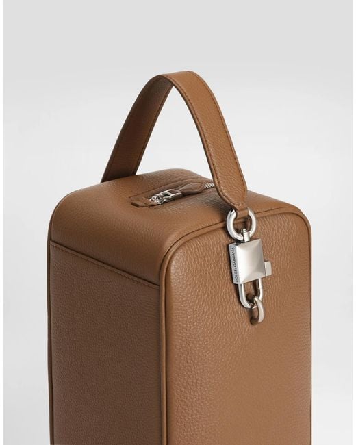 Dolce & Gabbana Brown Lock Handbag for men