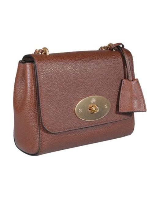 Mulberry Brown Lily Logo Plaque Crossbody Bag