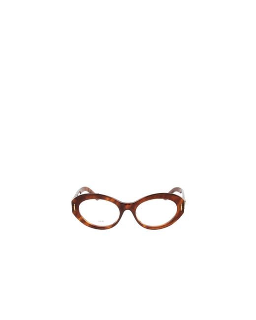 Loewe White Anagram Cat-Eye Frame Glasses for men