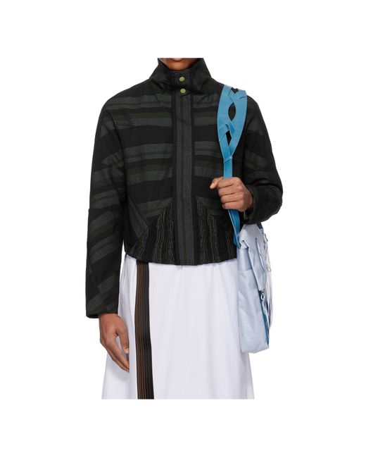 Kiko Kostadinov Black Zafar Cropped Jacket for men