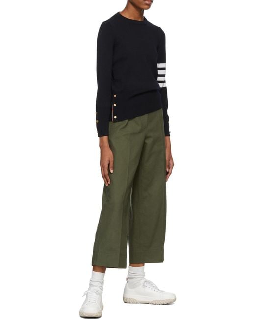 Thom Browne Black Milano Stitch Classic 4-Bar Pullover