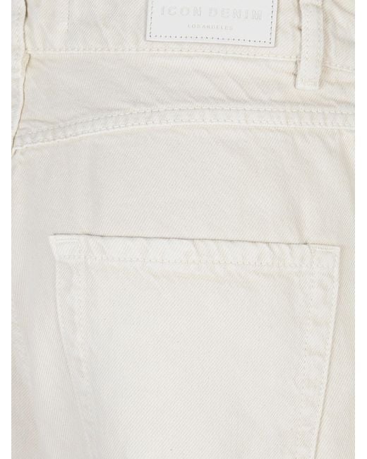 ICON DENIM White Poppy Wide Leg Jeans