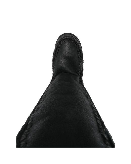 Mou Black Eskimo 40 Rhinestone-Logo Boots