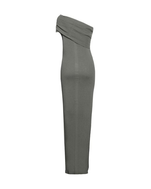 Rick Owens Gray Fitted Knit Dress