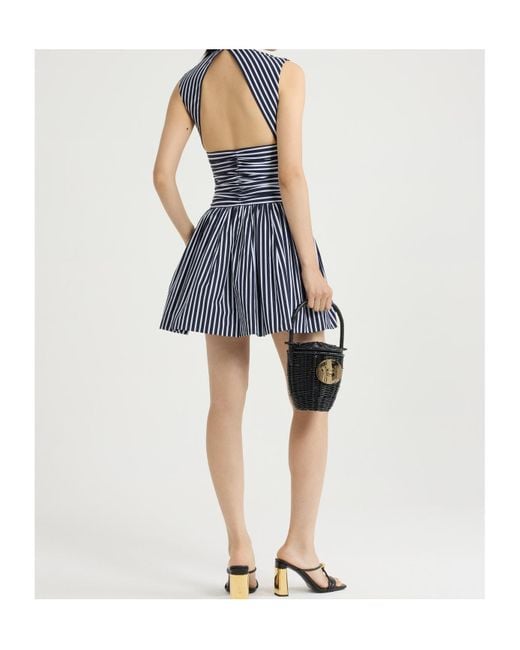 Patou Blue Open-Back Minidress