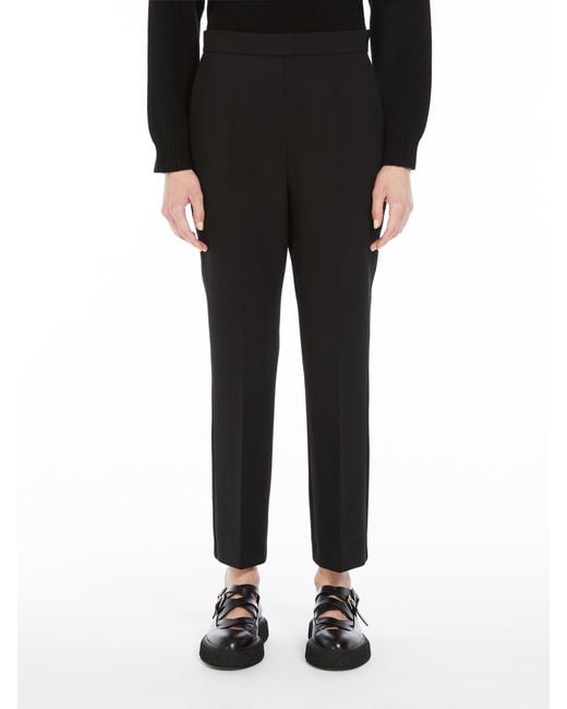 Max Mara Black High Waist Slim Fit Trousers
