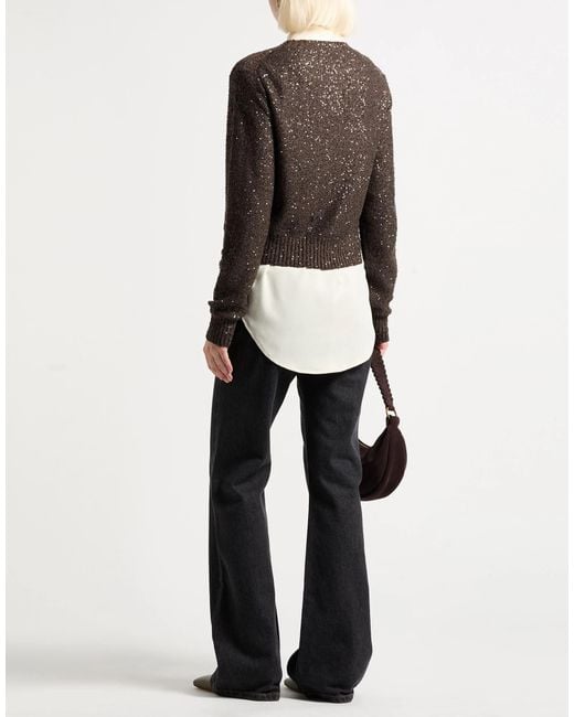 Brunello Cucinelli Black Solid Color Knit Top