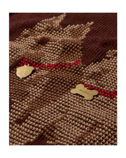 Bode Brown Crew Neck Sweater for men