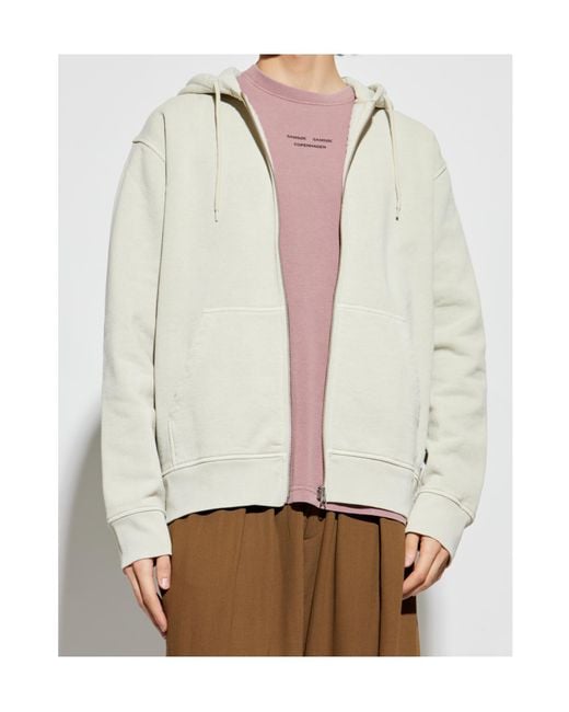 Samsøe & Samsøe White Sapigment Zip-Up Sweatshirt for men