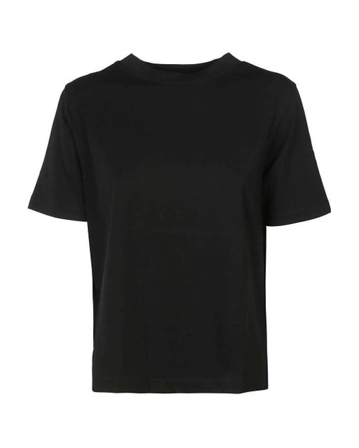 Aragona Black Cotton Crew-Neck T-Shirt
