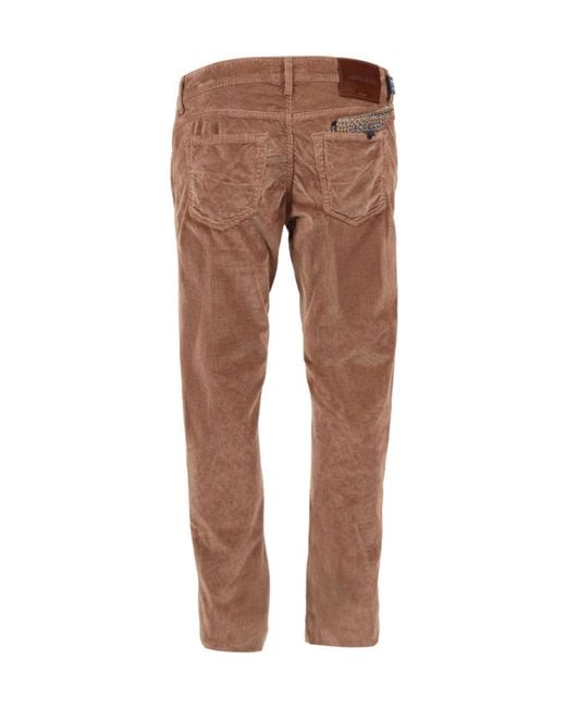 Jacob Cohen Brown Belt Loops Jeans for men