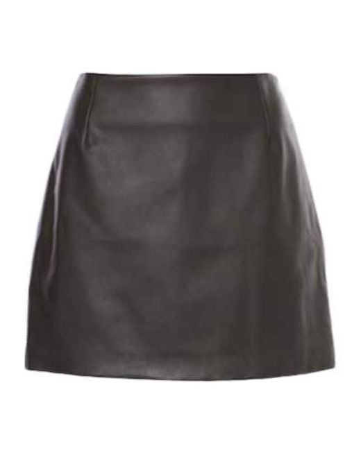 Blazé Milano Gray Coci Leather Miniskirt