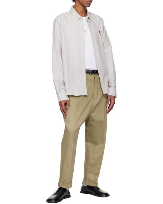 AMI Green Ami Oversized Carrot Trousers for men