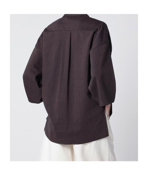 DARKPARK Blue Dora Delave Wide-Sleeved Shirt