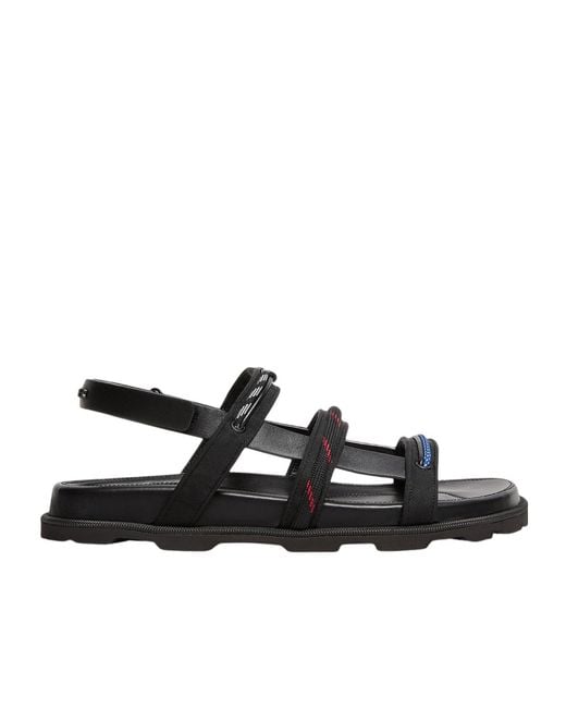Moncler Black Vera Isla Leather Sandals