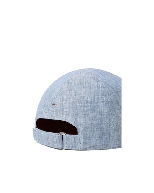 Loro Piana Blue Baseball Cap for men