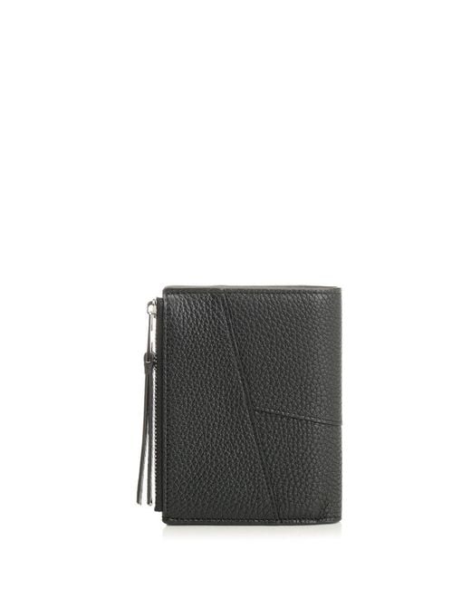 Loewe Black Puzzle Edge Zip Bifold Wallet for men