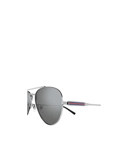 Gucci White Eyewear Gg1874S Aviator Sunglasses for men