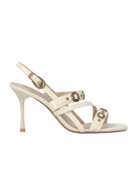 Pinko Metallic Open Toe Heeled Sandals