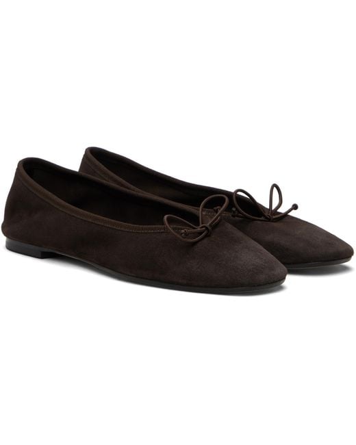 Aeyde Black Bow Detailed Slip-On Flat Shoes