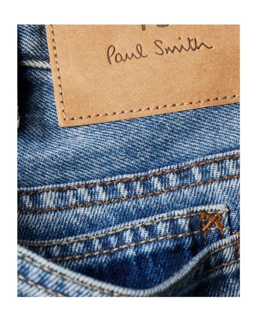 Paul Smith Blue Relaxed Tapered-Fit Vintage-Wash Jeans for men