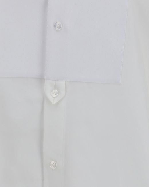 Saint Laurent White Pleated Bib Tuxedo Shirt