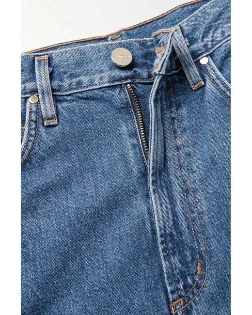 Goldsign Blue High-Waisted Wide-Leg Jeans
