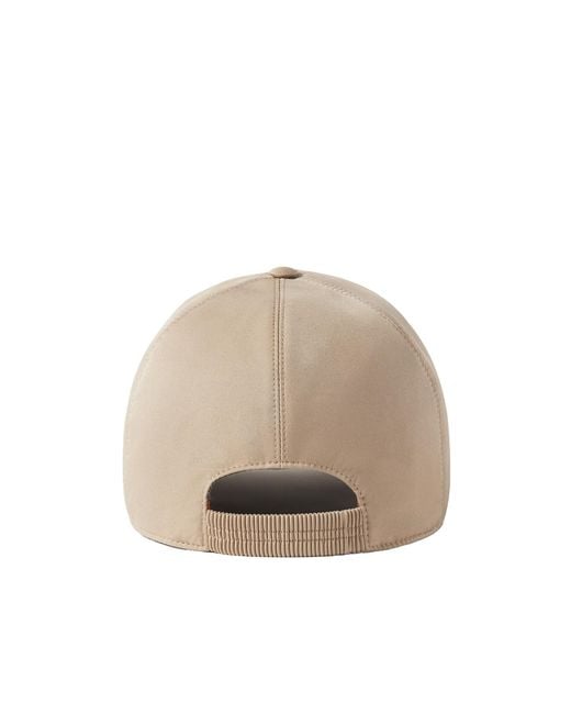 Zegna Multicolor Light Taupe Microfiber Motorin Baseball Cap for men