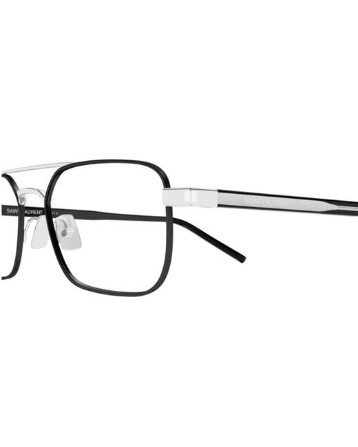 Saint Laurent White Eyewear Sl 780 Rectangular Glasses for men