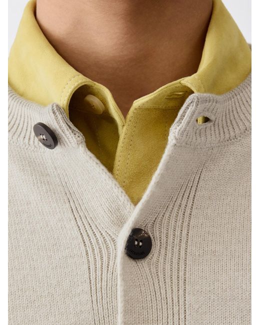 Jacquemus White Long-Sleeve Knit Cardigan for men