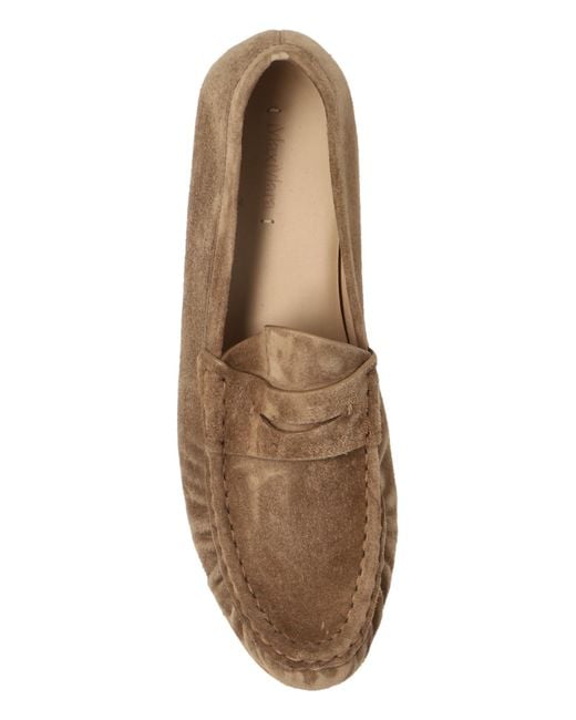 Max Mara Brown Round-Toe Loafers
