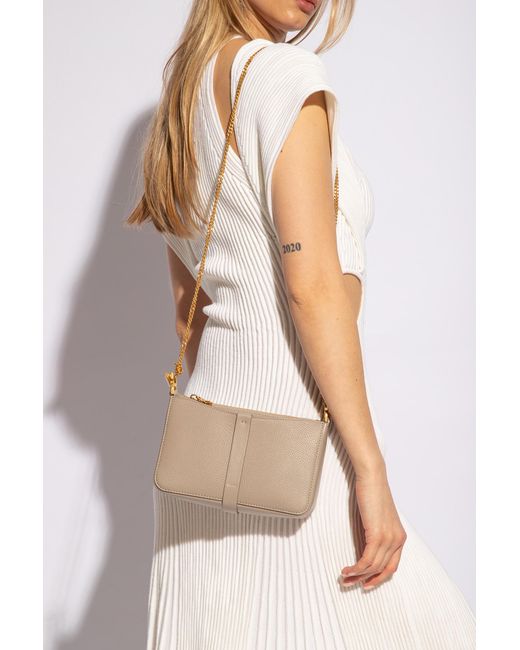 Chloé Natural Marcie Leather Shoulder Bag