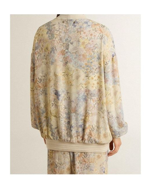 Golden Goose Deluxe Brand Natural Floral Embellished Cardigan